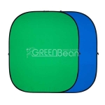 Фон тканевый двухсторонний хромакей GreenBean Twist 240 х 240 B/G